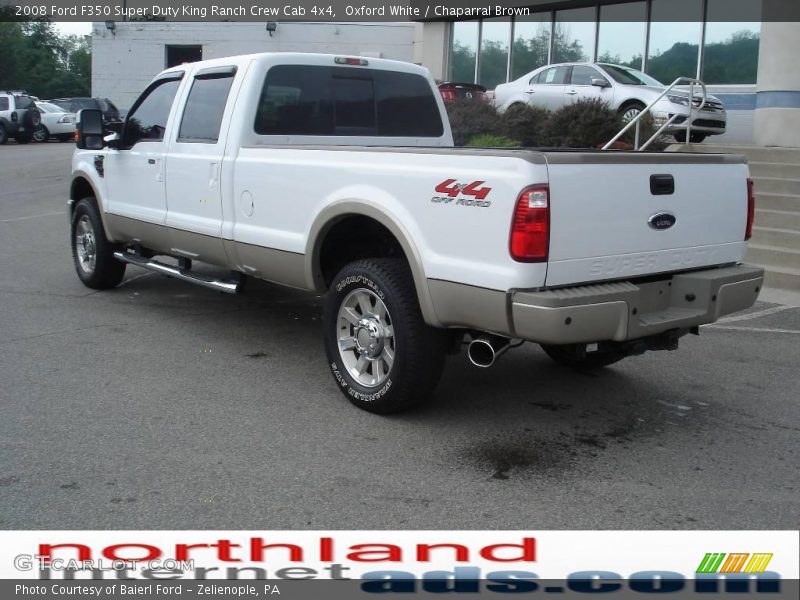 Oxford White / Chaparral Brown 2008 Ford F350 Super Duty King Ranch Crew Cab 4x4