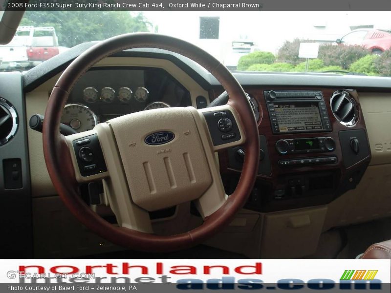 Oxford White / Chaparral Brown 2008 Ford F350 Super Duty King Ranch Crew Cab 4x4