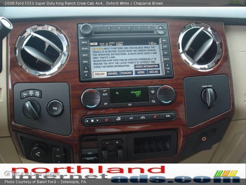 Oxford White / Chaparral Brown 2008 Ford F350 Super Duty King Ranch Crew Cab 4x4