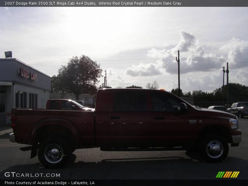 Inferno Red Crystal Pearl / Medium Slate Gray 2007 Dodge Ram 3500 SLT Mega Cab 4x4 Dually