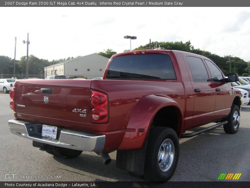 Inferno Red Crystal Pearl / Medium Slate Gray 2007 Dodge Ram 3500 SLT Mega Cab 4x4 Dually