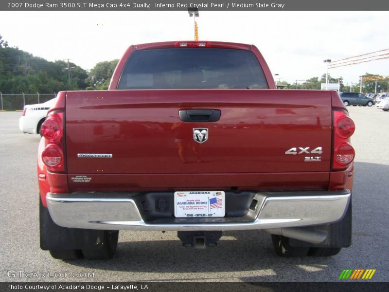 Inferno Red Crystal Pearl / Medium Slate Gray 2007 Dodge Ram 3500 SLT Mega Cab 4x4 Dually