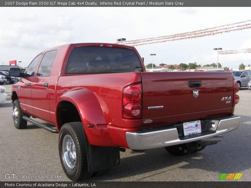 Inferno Red Crystal Pearl / Medium Slate Gray 2007 Dodge Ram 3500 SLT Mega Cab 4x4 Dually