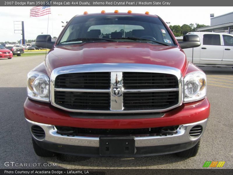 Inferno Red Crystal Pearl / Medium Slate Gray 2007 Dodge Ram 3500 SLT Mega Cab 4x4 Dually