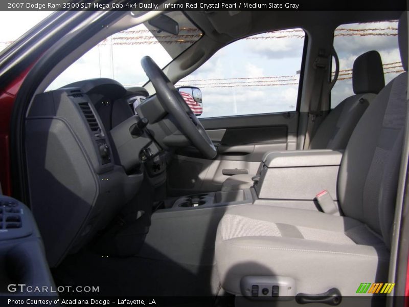 Inferno Red Crystal Pearl / Medium Slate Gray 2007 Dodge Ram 3500 SLT Mega Cab 4x4 Dually