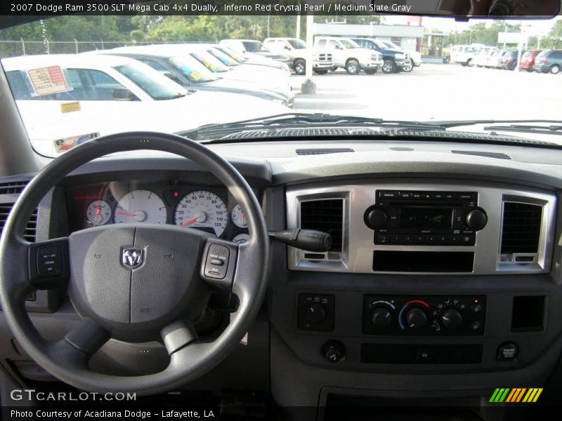 Inferno Red Crystal Pearl / Medium Slate Gray 2007 Dodge Ram 3500 SLT Mega Cab 4x4 Dually