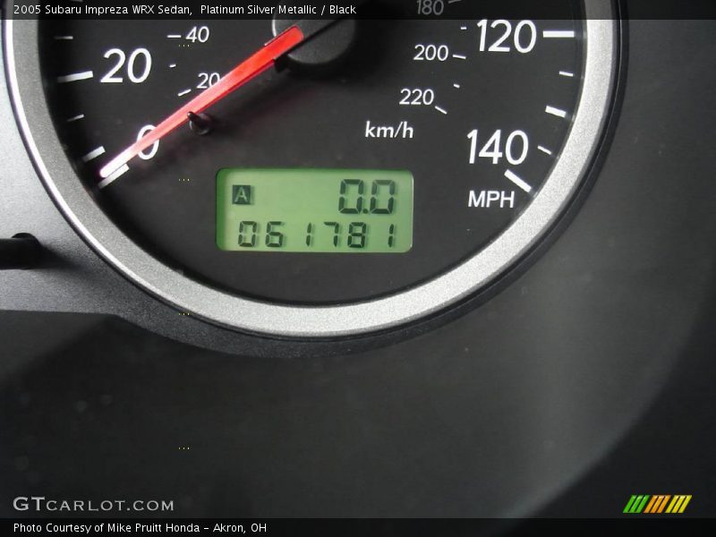 Platinum Silver Metallic / Black 2005 Subaru Impreza WRX Sedan