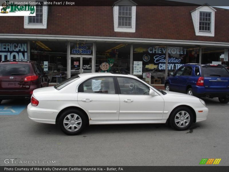 White Pearl / Beige 2003 Hyundai Sonata