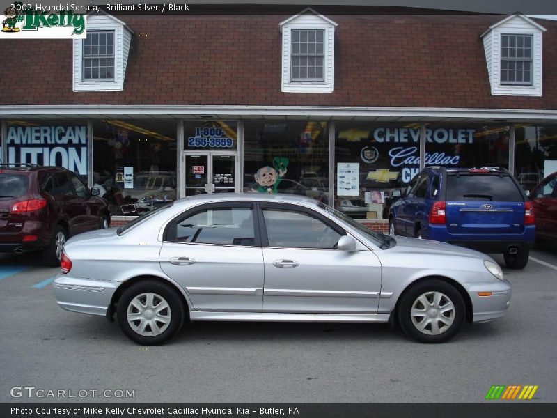 Brilliant Silver / Black 2002 Hyundai Sonata