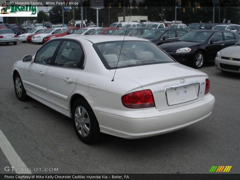 White Pearl / Beige 2003 Hyundai Sonata