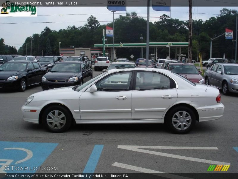 White Pearl / Beige 2003 Hyundai Sonata