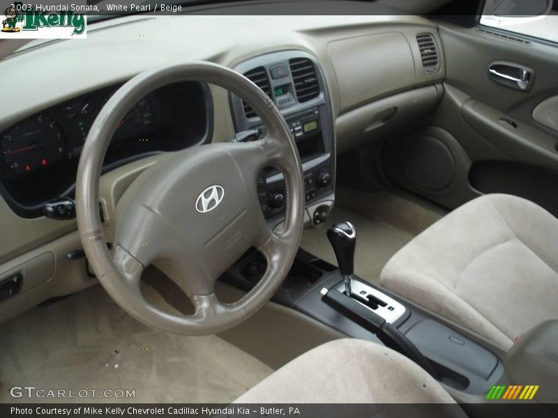 White Pearl / Beige 2003 Hyundai Sonata