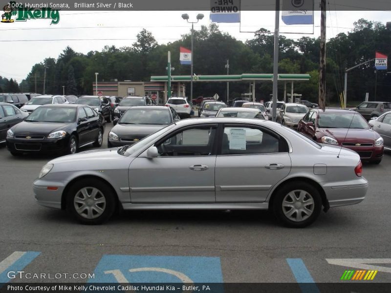 Brilliant Silver / Black 2002 Hyundai Sonata