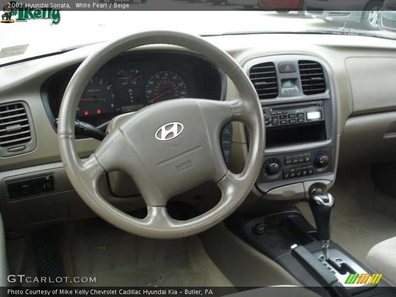 White Pearl / Beige 2003 Hyundai Sonata