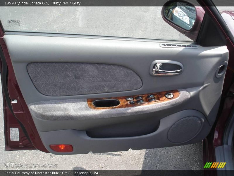 Ruby Red / Gray 1999 Hyundai Sonata GLS