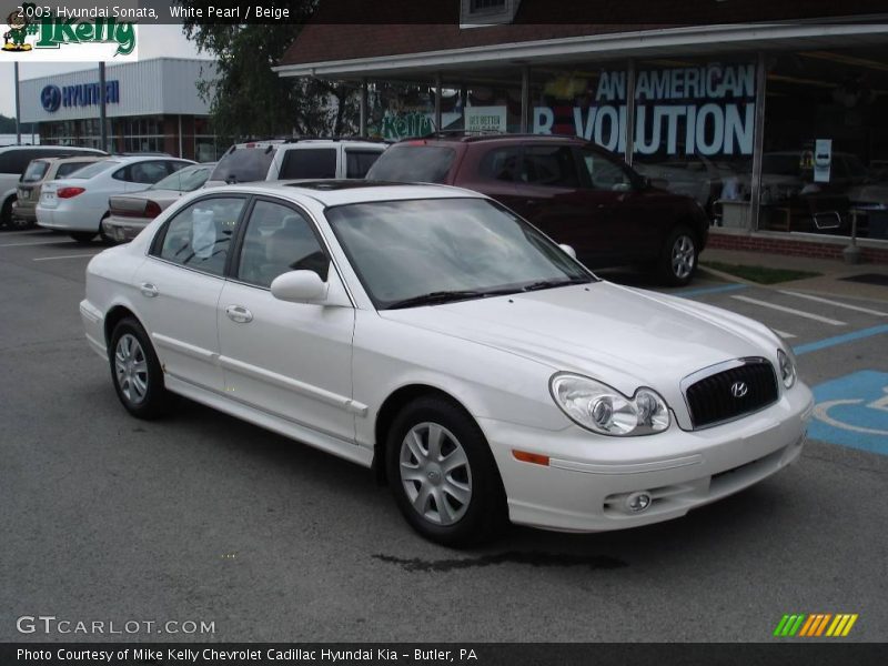 White Pearl / Beige 2003 Hyundai Sonata