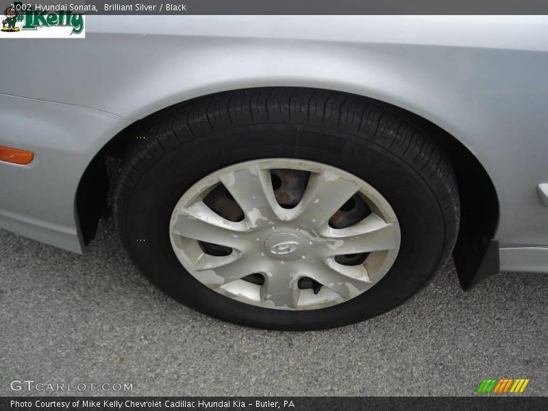 Brilliant Silver / Black 2002 Hyundai Sonata