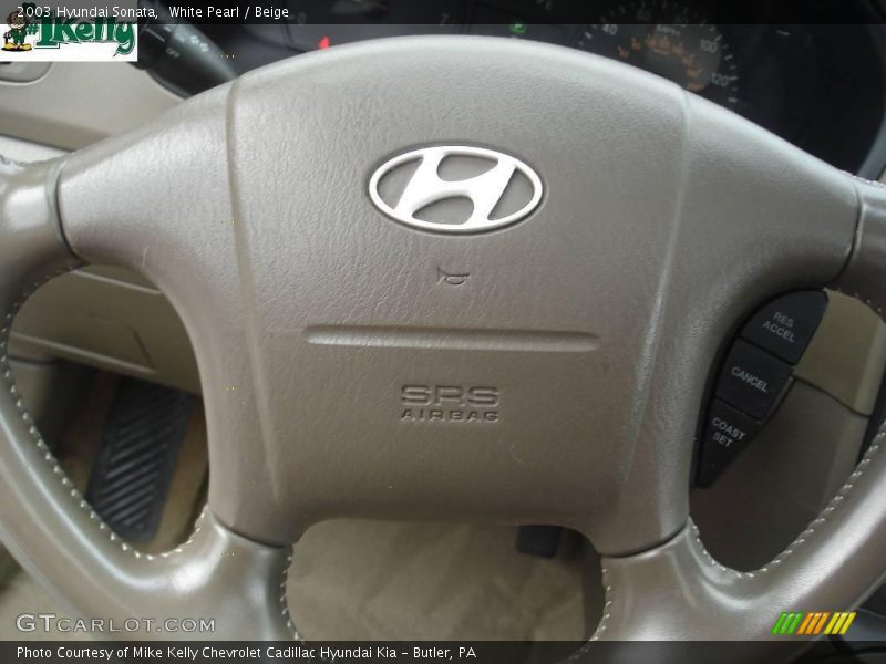 White Pearl / Beige 2003 Hyundai Sonata