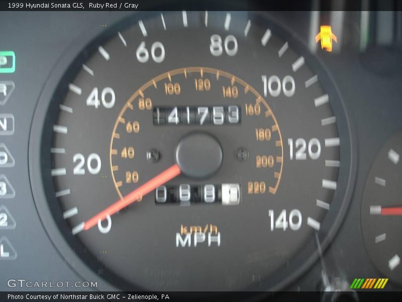 Ruby Red / Gray 1999 Hyundai Sonata GLS