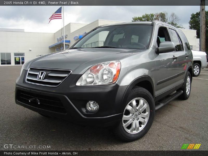 Pewter Pearl / Black 2005 Honda CR-V EX 4WD