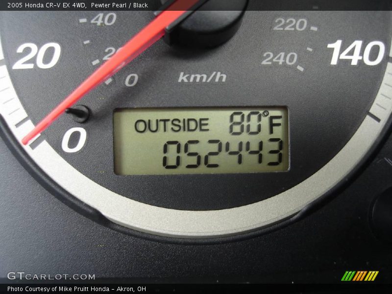 Pewter Pearl / Black 2005 Honda CR-V EX 4WD