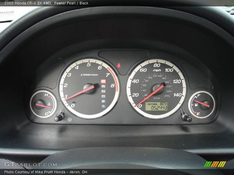 Pewter Pearl / Black 2005 Honda CR-V EX 4WD