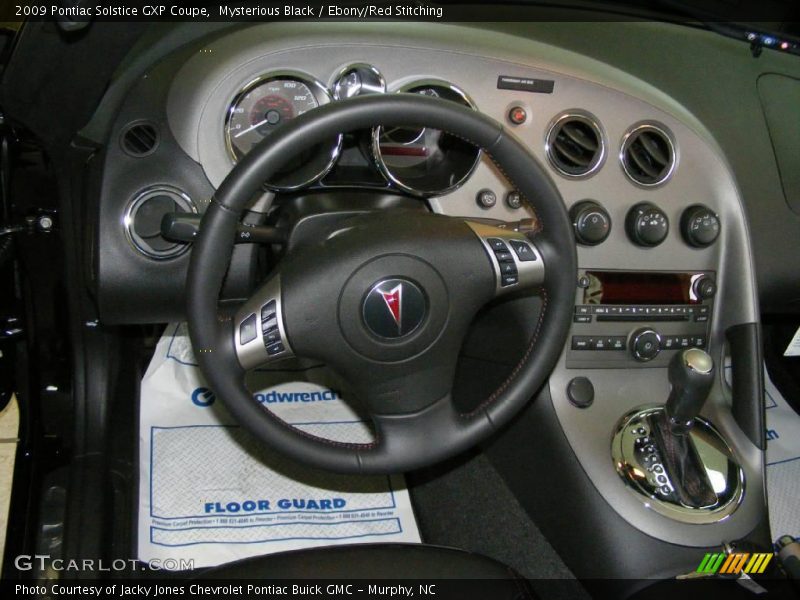 Mysterious Black / Ebony/Red Stitching 2009 Pontiac Solstice GXP Coupe