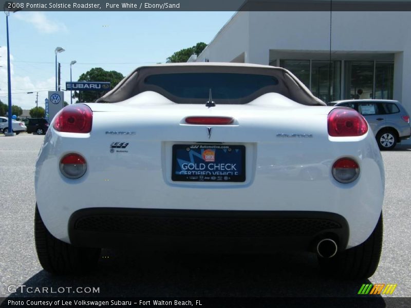 Pure White / Ebony/Sand 2008 Pontiac Solstice Roadster