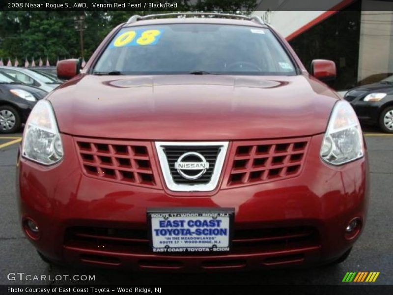 Venom Red Pearl / Black/Red 2008 Nissan Rogue SL AWD