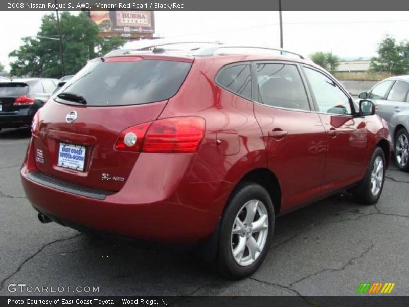 Venom Red Pearl / Black/Red 2008 Nissan Rogue SL AWD