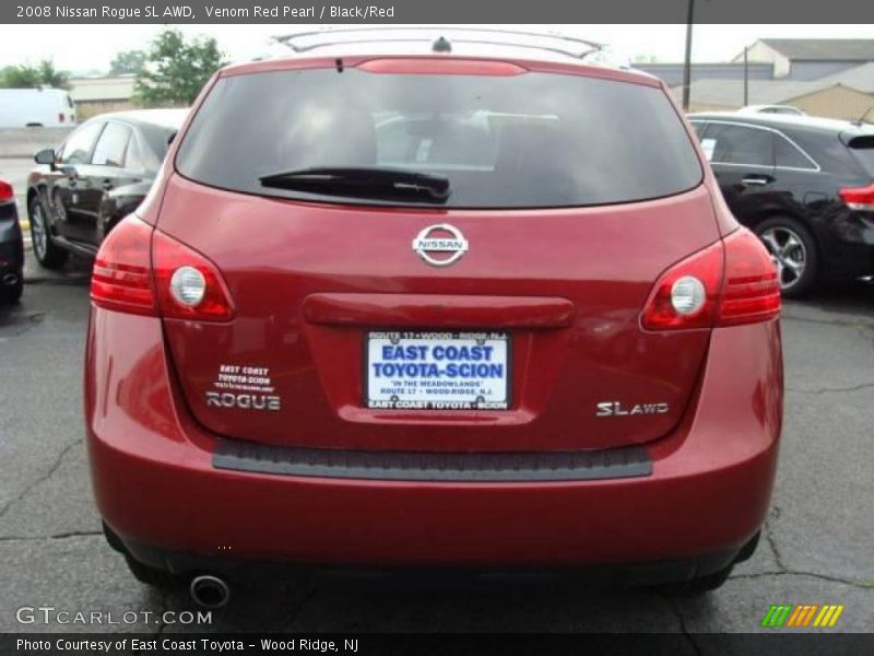 Venom Red Pearl / Black/Red 2008 Nissan Rogue SL AWD