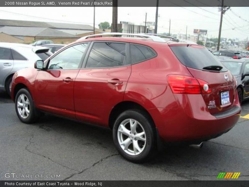 Venom Red Pearl / Black/Red 2008 Nissan Rogue SL AWD