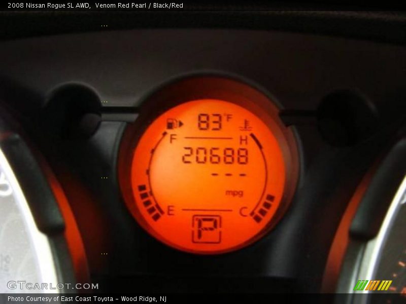 Venom Red Pearl / Black/Red 2008 Nissan Rogue SL AWD