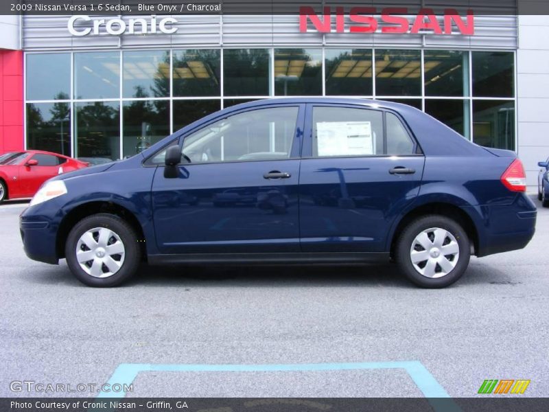 Blue Onyx / Charcoal 2009 Nissan Versa 1.6 Sedan