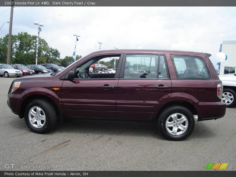 Dark Cherry Pearl / Gray 2007 Honda Pilot LX 4WD