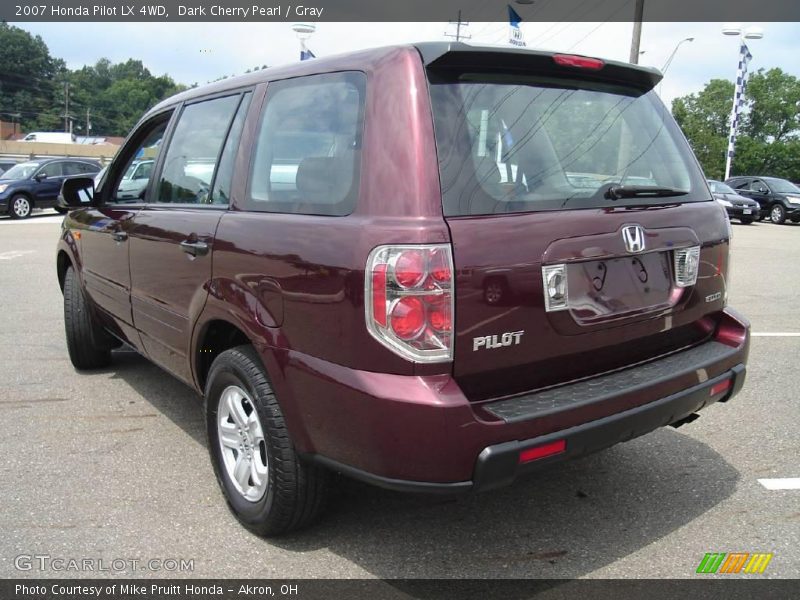 Dark Cherry Pearl / Gray 2007 Honda Pilot LX 4WD