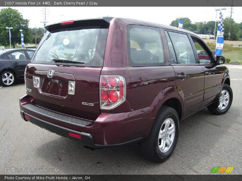 Dark Cherry Pearl / Gray 2007 Honda Pilot LX 4WD