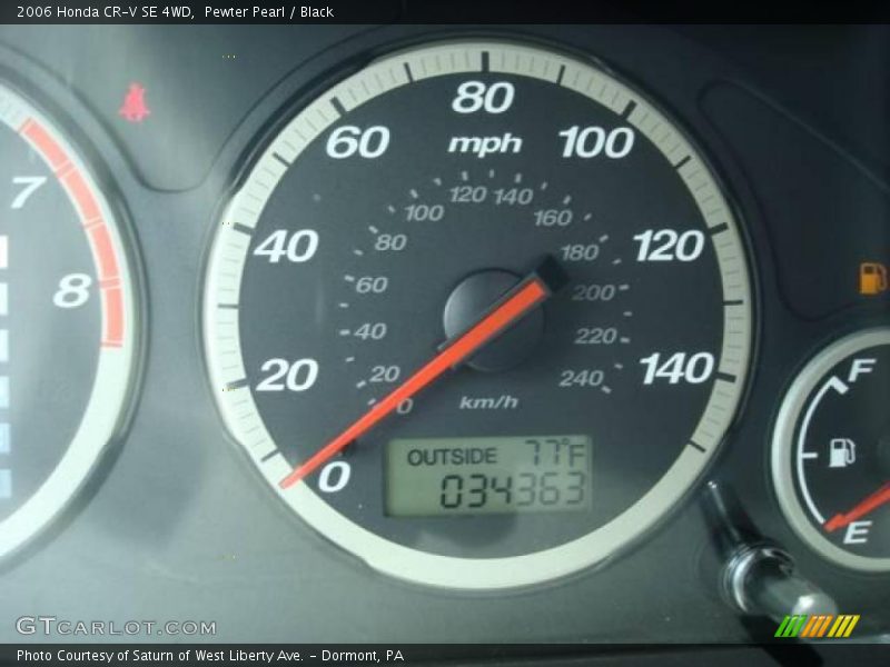 Pewter Pearl / Black 2006 Honda CR-V SE 4WD