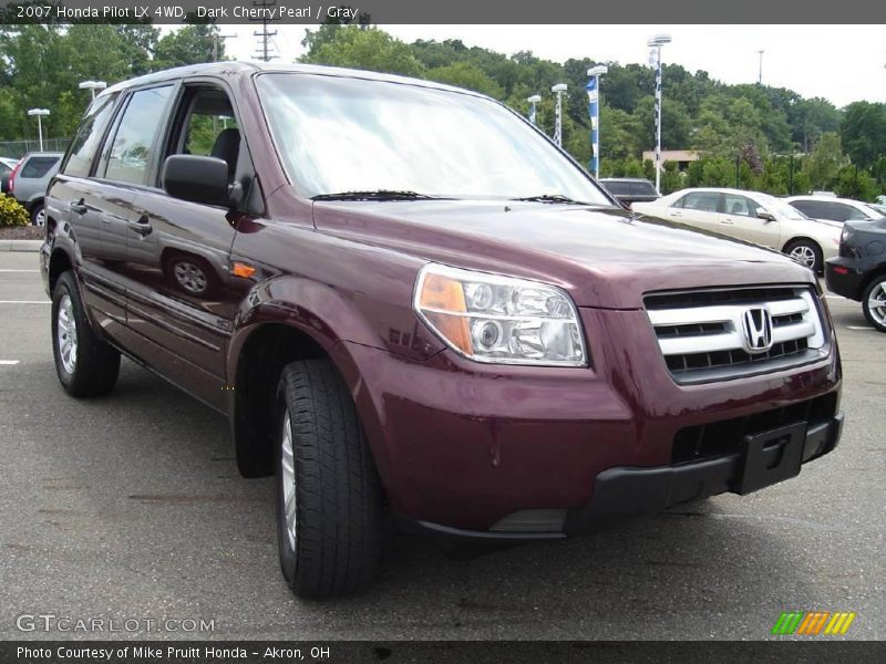 Dark Cherry Pearl / Gray 2007 Honda Pilot LX 4WD