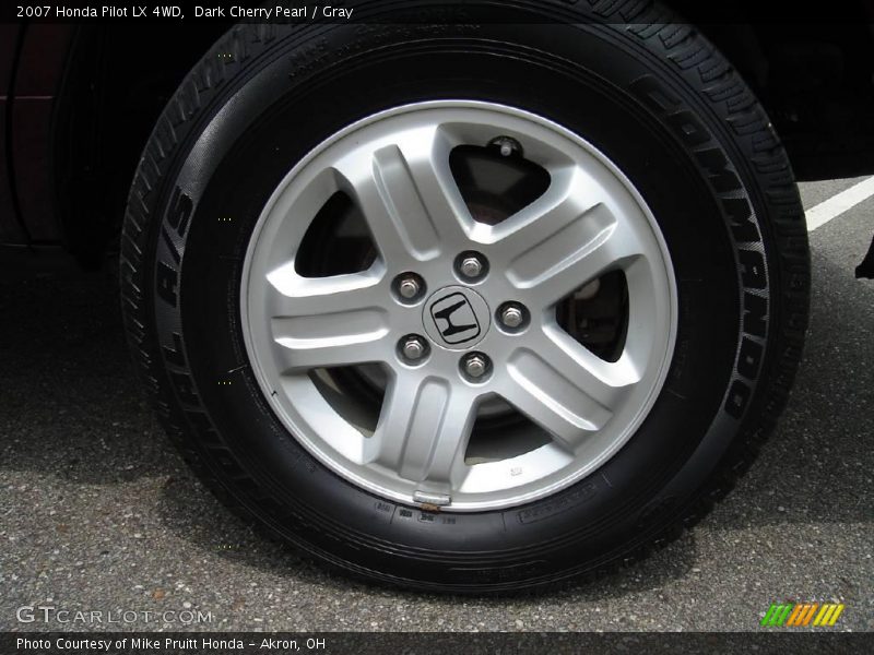 Dark Cherry Pearl / Gray 2007 Honda Pilot LX 4WD