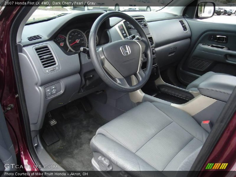 Dark Cherry Pearl / Gray 2007 Honda Pilot LX 4WD