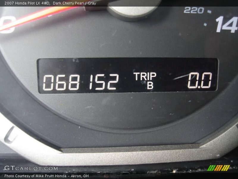 Dark Cherry Pearl / Gray 2007 Honda Pilot LX 4WD