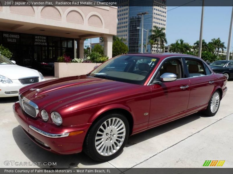 Radiance Red Metallic / Champagne 2007 Jaguar XJ Vanden Plas