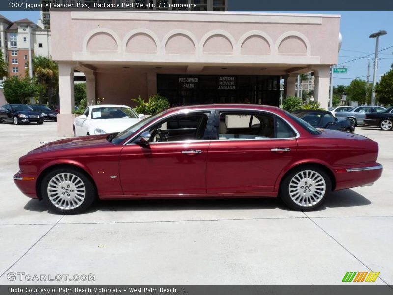 Radiance Red Metallic / Champagne 2007 Jaguar XJ Vanden Plas