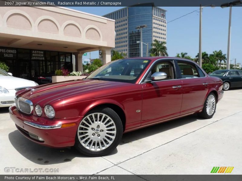 Radiance Red Metallic / Champagne 2007 Jaguar XJ Vanden Plas
