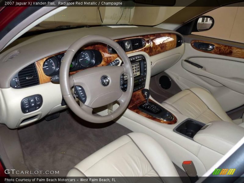 Radiance Red Metallic / Champagne 2007 Jaguar XJ Vanden Plas