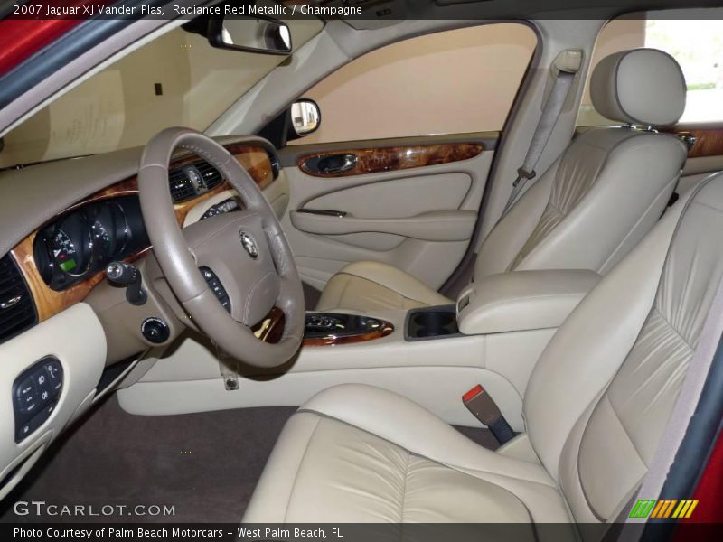 Radiance Red Metallic / Champagne 2007 Jaguar XJ Vanden Plas