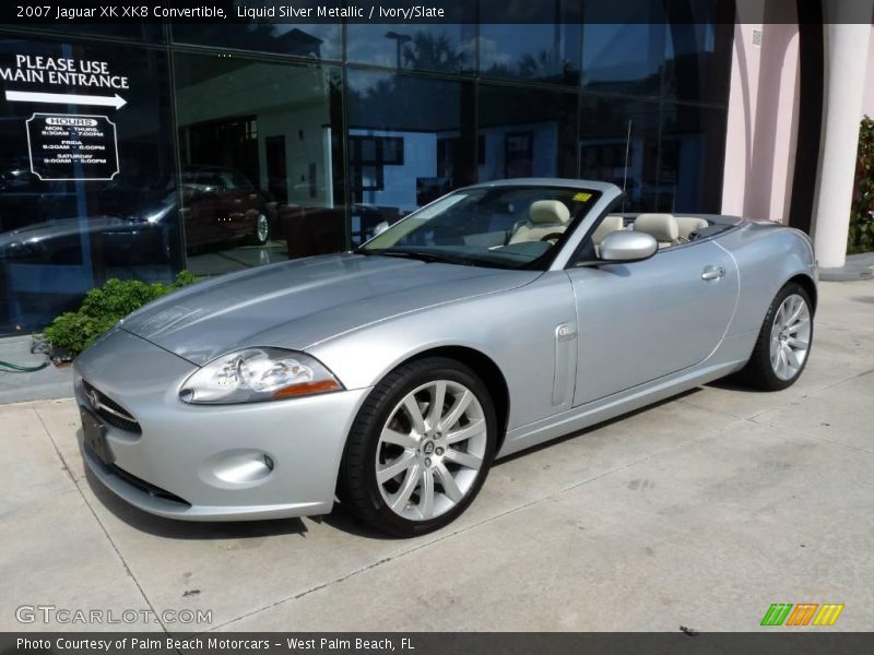 Liquid Silver Metallic / Ivory/Slate 2007 Jaguar XK XK8 Convertible