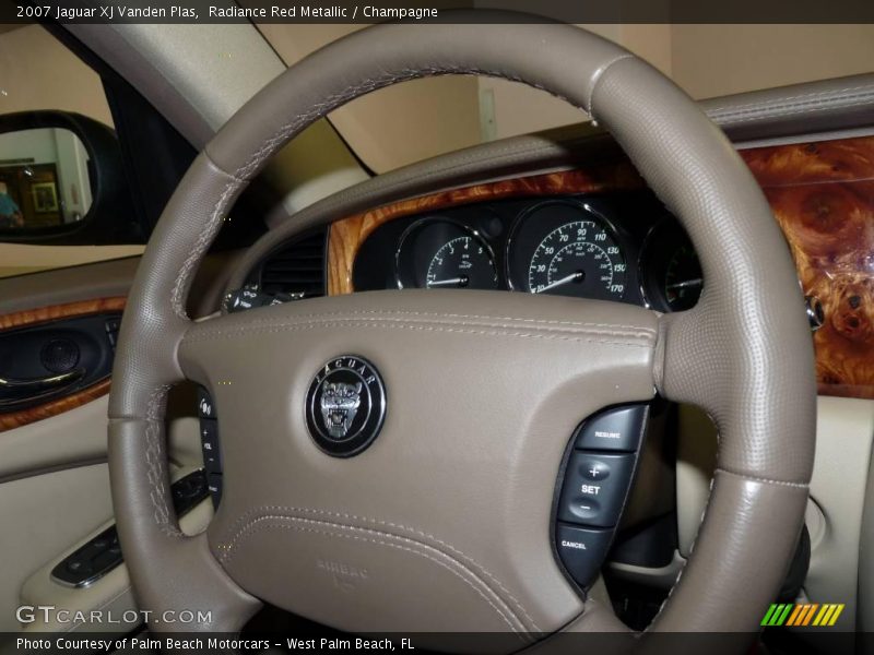 Radiance Red Metallic / Champagne 2007 Jaguar XJ Vanden Plas