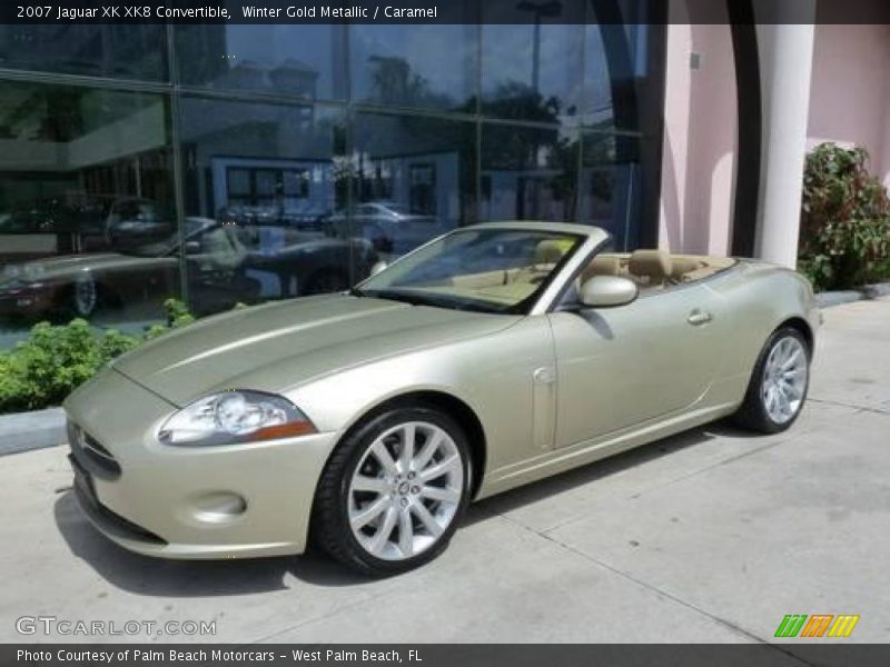 Winter Gold Metallic / Caramel 2007 Jaguar XK XK8 Convertible